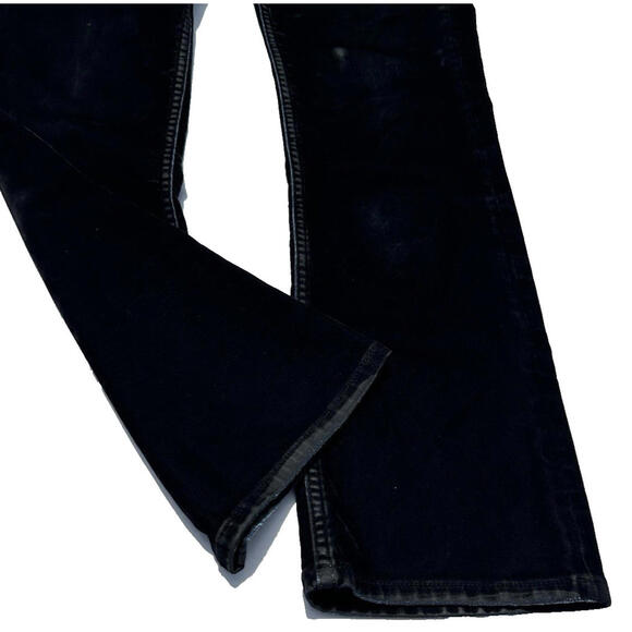 Anthropologie Pilcro The Yaya 26 Velvet Crop Flare Jeans Black Stretch $158 - Picture 4 of 9